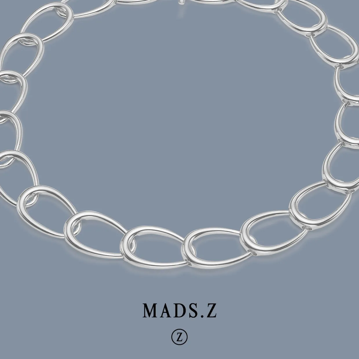 MADS Z OPEN ELLIPSE HALSKÆDE SØLV 50 CM - 2120040