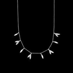 MADS Z PAPAGENA SØLV HALSKÆDE MED SMÅ FJER - 2120081