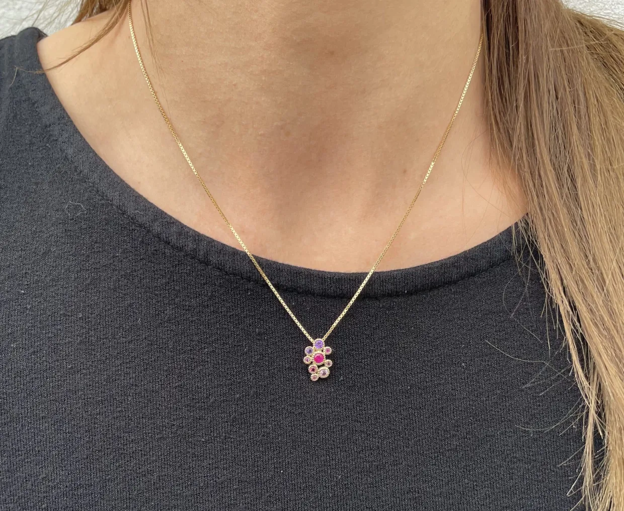 MADS Z PINK LUXURY RAINBOW 14 KARAT VEDHÆNG - 1534065