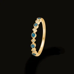 MADS Z POETRY 14 KARAT GULD RING MED TOPAS OG BRILLANTER - 1546151