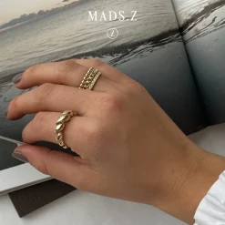 MADS Z POETRY RING 14 KARAT GULD MED KUGLER - 1540043