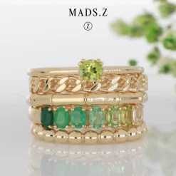 MADS Z POETRY RING 14 KARAT GULD MED KUGLER - 1540043