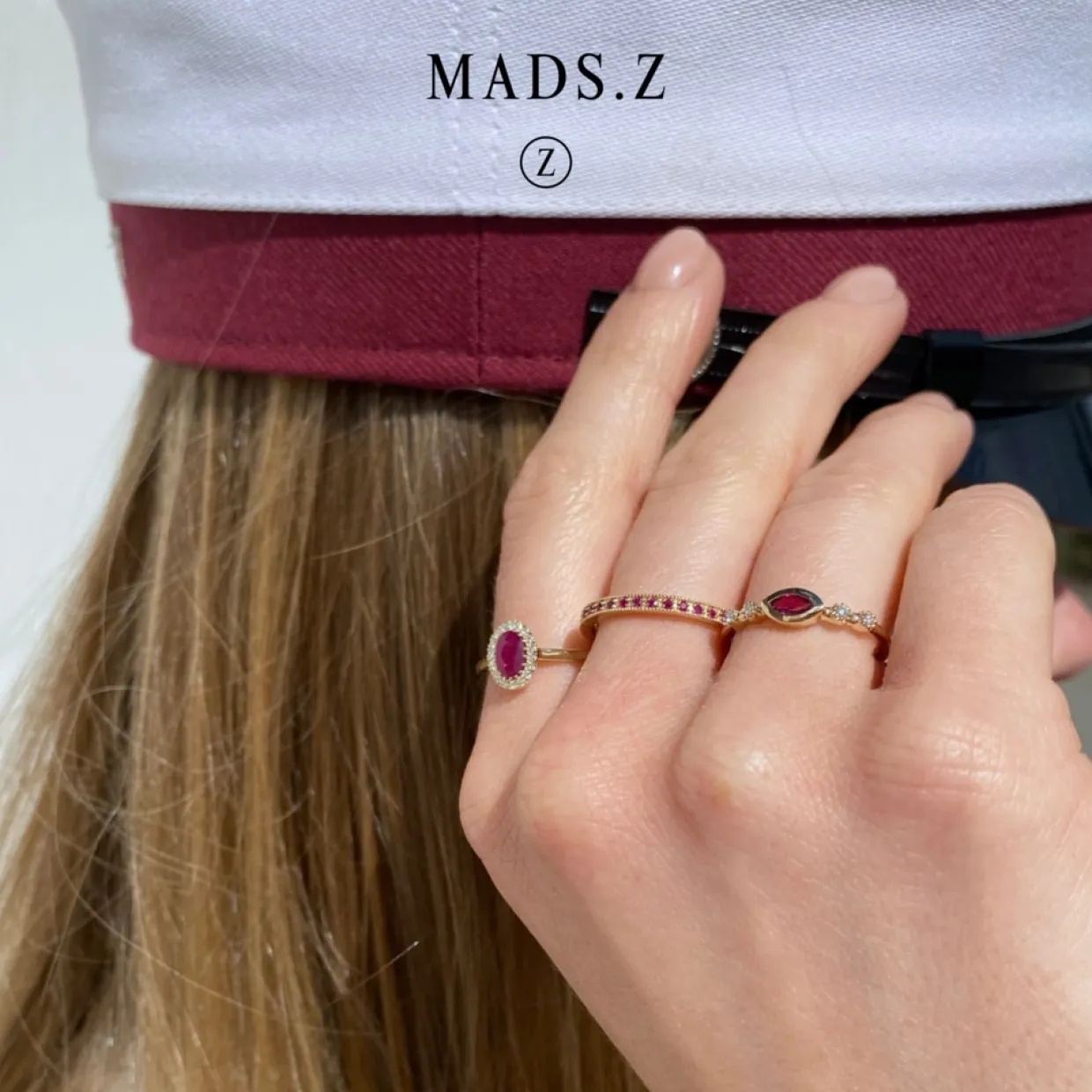 MADS Z POETRY RING 14 KARAT GULD MED RUBINER - 1544059