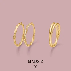 MADS Z POETRY TWIST RING 14 KARAT GULD RING SNOET - 1540025