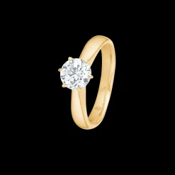MADS Z SOLITAIRE RING I 8 KARAT GULD MED ZIRKONIA - 3347003