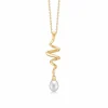 MADS Z SWIRL W. PEARL VEDHÆNG 14 KARAT GULD - 1533086