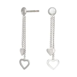 NOA KIDS ØRERINGE SØLV MED HJERTE - 30250990900