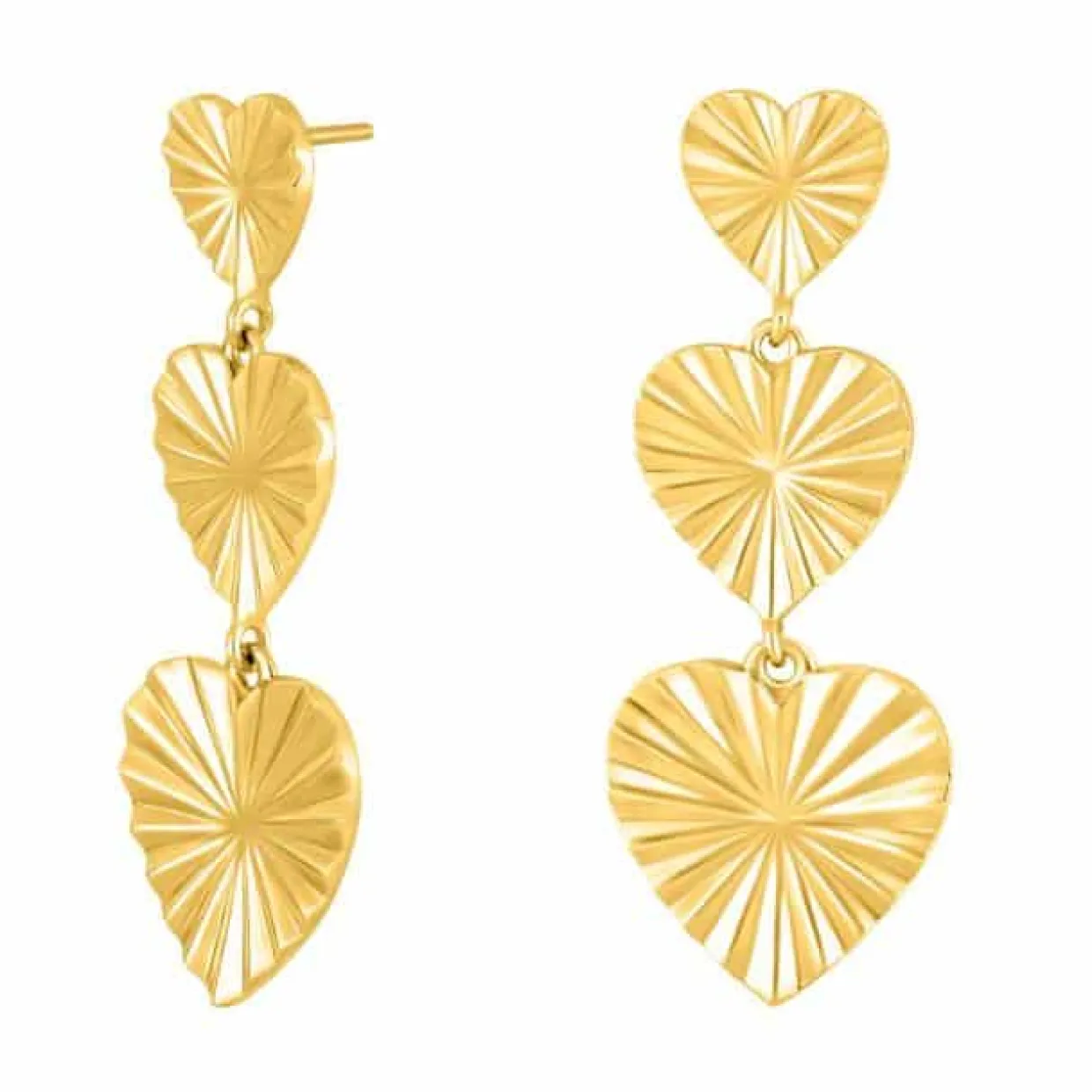 NORDAHL JEWELLERY ACTOR HJERTE ØREHÆNGER I SØLV FORGYLDT - 30260385900