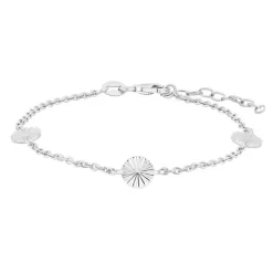 NORDAHL JEWELLERY ACTOR SØLV ARMBÅND MED PLISSÉ CIRKLER - 80260080900