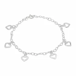 NORDAHL JEWELLERY ARMBÅND SØLV MED HJERTER - 80250390900