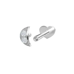 NORDAHL JEWELLERY LABRET PIERCING SØLV MED ZIRKONIA - 30140060900