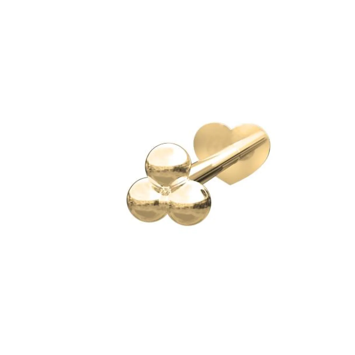 NORDAHL JEWELLERY LABRET GULD 14 KARAT KUGLER 3X2 MM - 30140020500