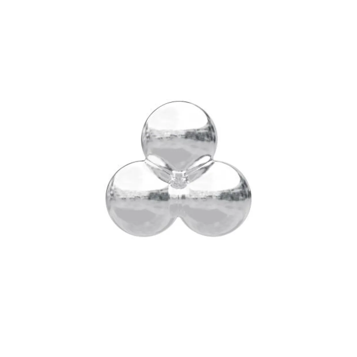 NORDAHL JEWELLERY LABRET PIERCING SØLV MED TRE KUGLER - 30140020900