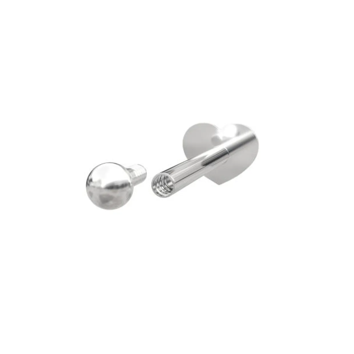 NORDAHL JEWELLERY LABRET PIERCING SØLV MED KUGLE - 30140000900