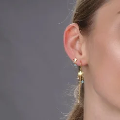 NORDAHL JEWELLERY ØREHÆNGER SEASIDE52 I FORGYLDT SØLV - 30260715900