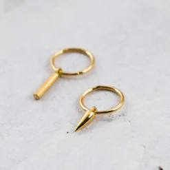 NORDAHL JEWELLERY ØRERING SØLV FORGYLDT MED STAV - 329 033-3
