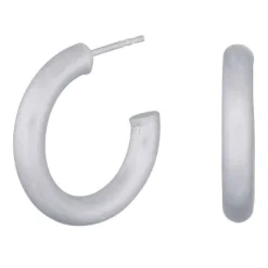 NORDAHL JEWELLERY SIMPLE52 RHODINERET SØLV CREOL MAT 25 MM - 325 670