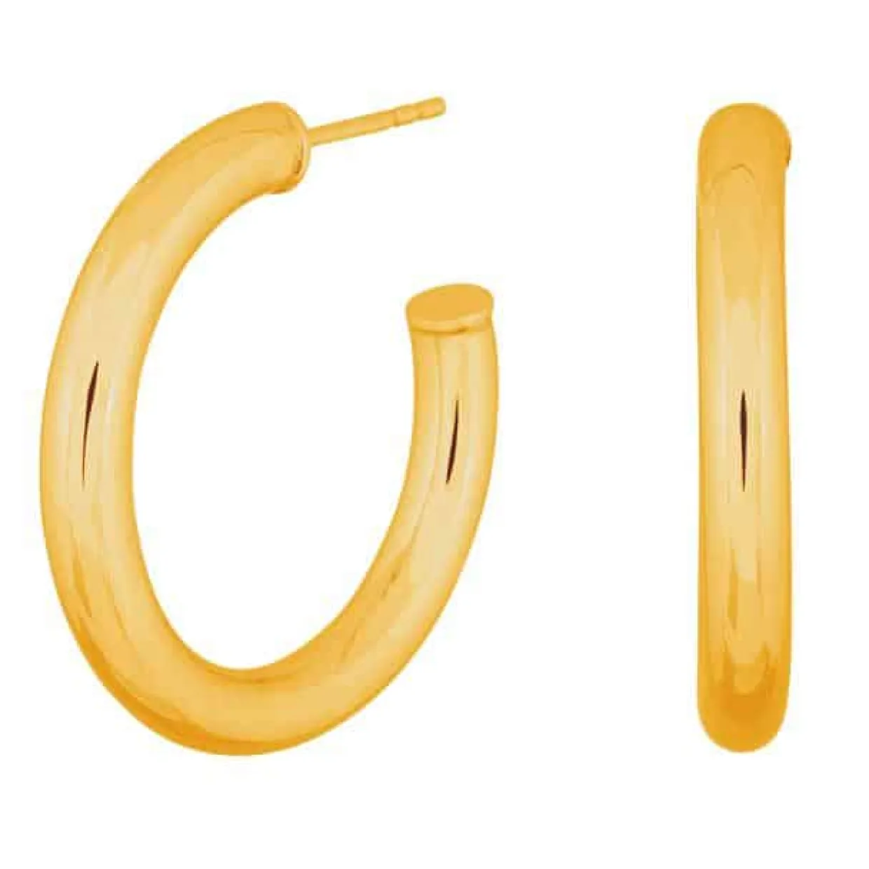 NORDAHL JEWELLERY SIMPLE52 FORGYLDT SØLV CREOL 30 MM - 325 666-3