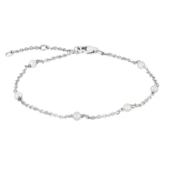 NORDAHL JEWELLERY SØLV ARMBÅND MED FERSKVANDSPERLE - 80290170920
