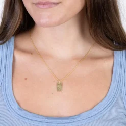 NORDAHL JEWELLERY SØLV FORGYLDT HALSKÆDE 10 X 17 MM - 825 766-3