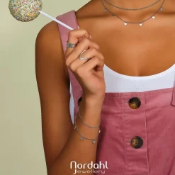 NORDAHL JEWELLERY SØLV HALSKÆDE DISC52 5 MM - 80257890900