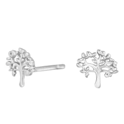 NORDAHL JEWELLERY SØLV RHODINERET ØRESTIK LIVETS TRÆ 7 MM - 325 648