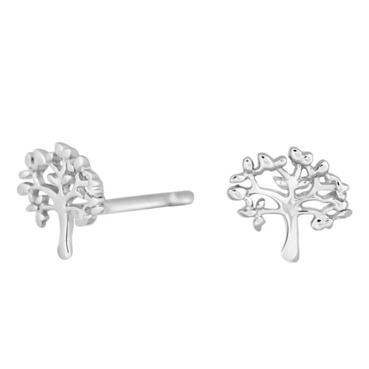 NORDAHL JEWELLERY SØLV RHODINERET ØRESTIK LIVETS TRÆ 7 MM - 325 648