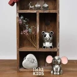 NORDAHL SPAREBØSSE FORTINNET ELEFANT MED LYSERØDE ØRER - 92015276202