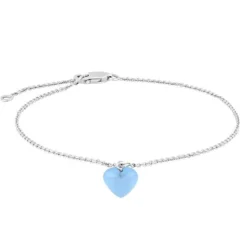 NORDAHL YOU52 ARMBÅND SØLV MED CALCEDON HJERTE - 829 013