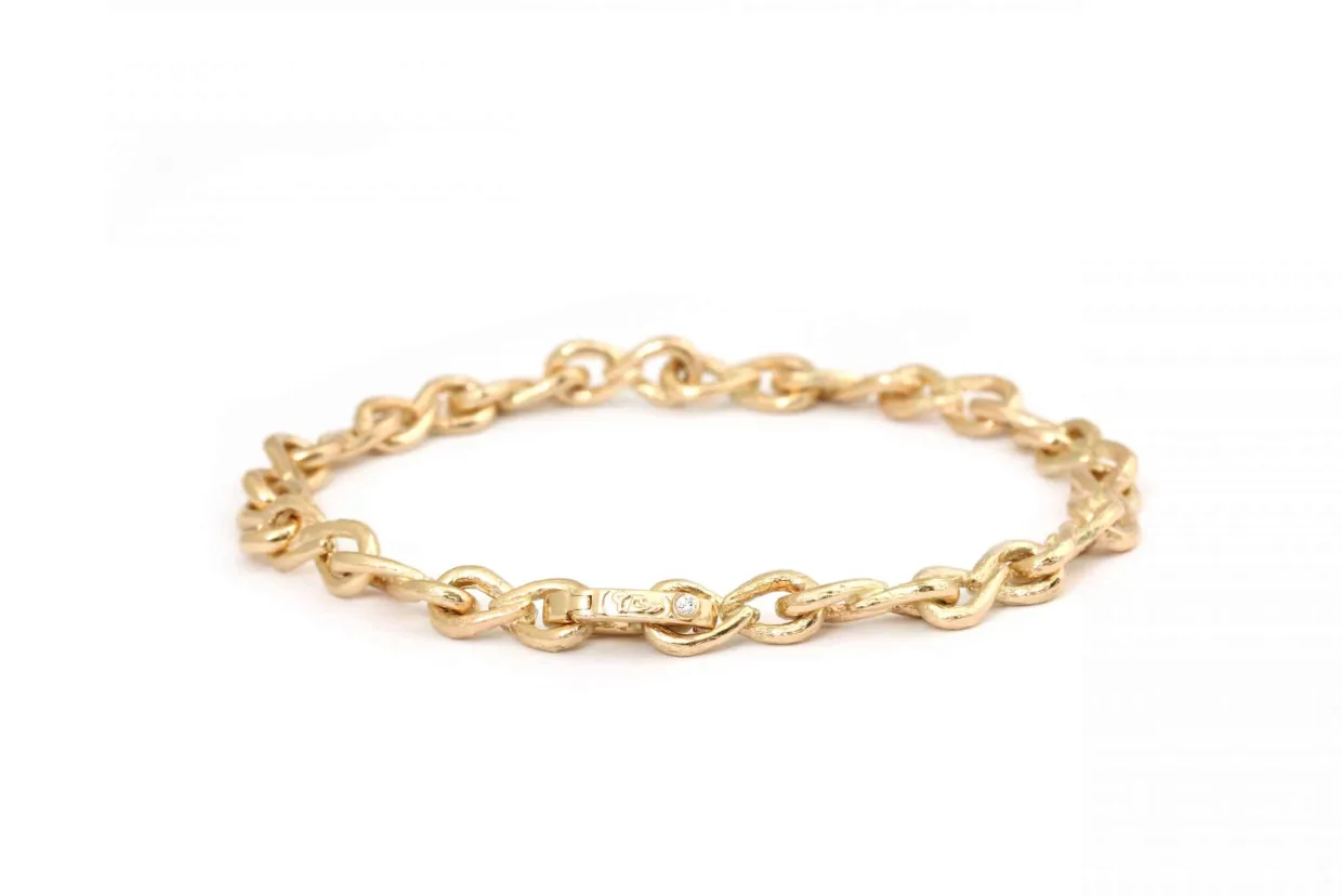 PER BORUP INFINITY ARMBÅND 14 KT GULD ARMBÅND MED BRILLANT - 376A