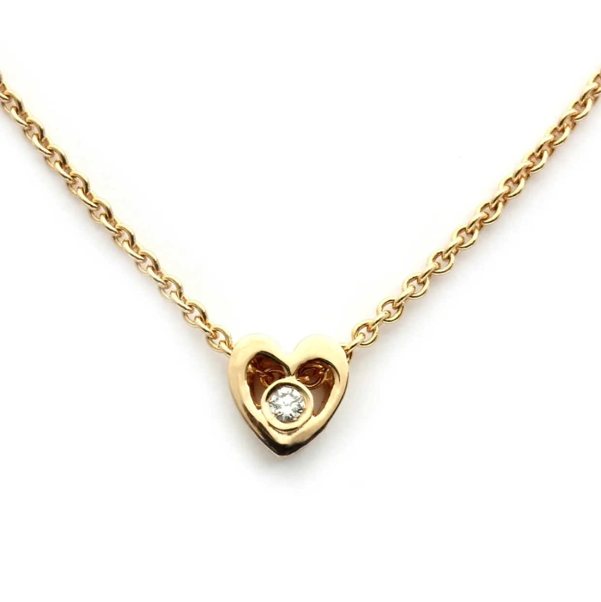 PER BORUP OPEN YOUR HEART HALSKÆDE 14 KARAT GULD MED BRILLANT - 944CX