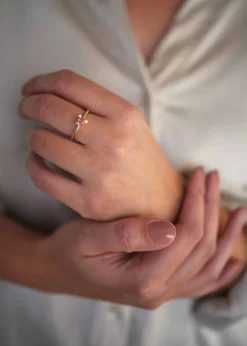 PER BORUP TWIGS RING 14 KARAT GULD MED MÅNESTEN - 1054RXM