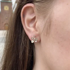 PER BORUP VIOLINA ØRESTIKKER MED 0,02 CARAT - 1005ØSX