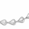 RANDERS SØLV ARMBÅND HJERTER MAT/BLANK - 161006