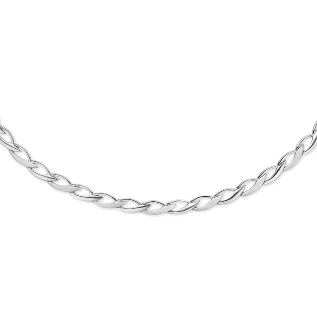 RANDERS SØLV COLLIER BLANK/MAT SØLV - 505107