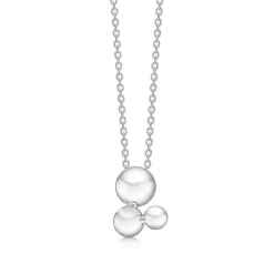 RANDERS SØLV HALSKÆDE MED 3 KUGLER I SØLV - 242710K