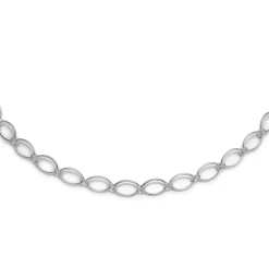 RANDERS SØLV HALSKÆDE MED OVALE LED 244707