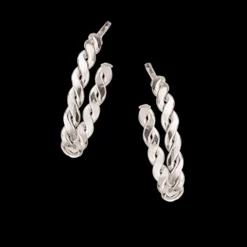 SCROUPELS SØLV ØRERINGE CREOL SNOET - 155342