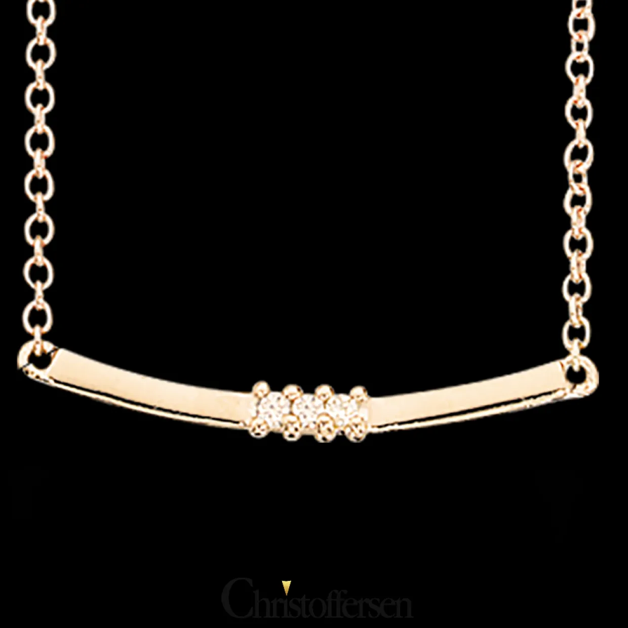 SCROUPLES 8 KARAT GULD HALSKÆDE MED BRILLANT 0,03 CARAT - 32953,42