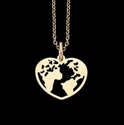 SCROUPLES 8 KARAT GULD HALSKÆDE MED HJERTE VEDHÆNG JORDEN - 212273