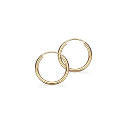 SCROUPLES 14 KARAT GULD ØRERINGE CREOL - 11155