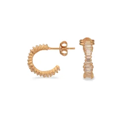 SCROUPLES 8 KARAT GULD ØRERINGE MED ZIRKONIA - 122343