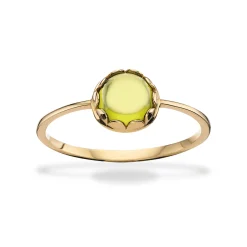 SCROUPLES 14 KARAT GULD RING MED PERIDOT - 710635