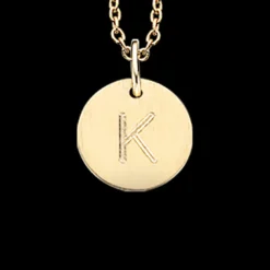 SCROUPLES 8 KARAT GULD VEDHÆNG 10 MM MAT MED SØLV FORGYLDT KÆDE - 209133