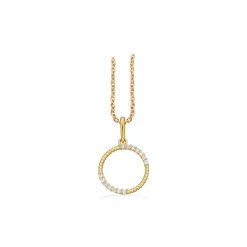 SCROUPLES 8 KARAT GULDVEDHÆNG CIRKEL MED ZIRKONER - 213813