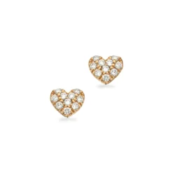 SCROUPLES 14 KARAT HJERTE ØRERINGE MED 0,11 CARAT DIAMANTER - 121895