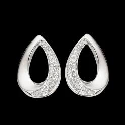 SCROUPLES 14 KARAT HVIDGULDS ØRERINGE 0,14W/SI - 117866