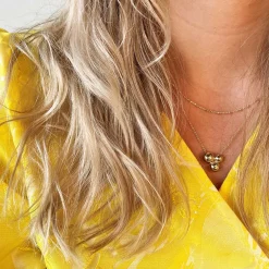 SCROUPLES 8 KARAT VEDHÆNG KUGLER FORGYLDT KÆDE - 212643