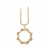 SCROUPLES 8 KARATS GULD HALSKÆDE CIRKEL MED ZIRKON OG BLADE - 213503