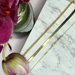 SCROUPLES ARMBÅDN SØLV FORGYLDT CORDEL - 38382A,M